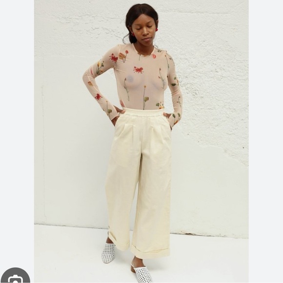 L.F. Markey Lorenzo Trouser - ivory cotton - Picture 3 of 11